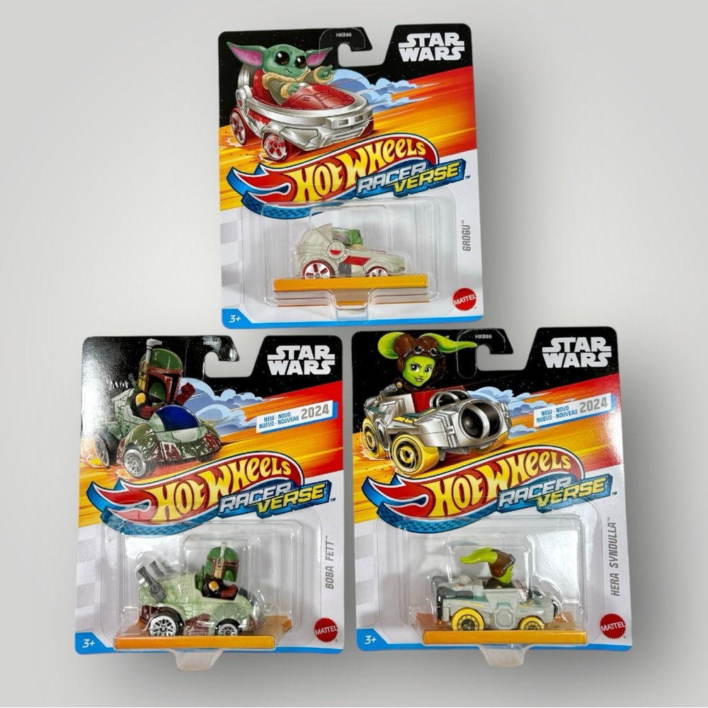 Hot Wheels Racer Verse Star Wars Full Set Boba Fett, Hera Syndulla, Grogu 2024